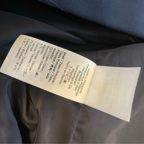 J. Crew Petite Bi Stretch Parke Navy Cotton Blend Single Button Blazer Size 0P - Picture 8 of 8